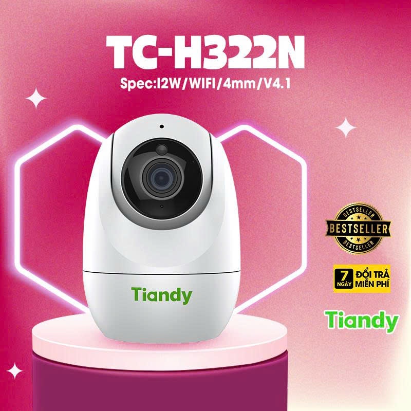 Camera Trong Nhà 2MP Color Maker Tiandy TC-H322N | Xoay 360 độ | Đàm Thoại 2 Chiều | Chính Hãng Bảo 