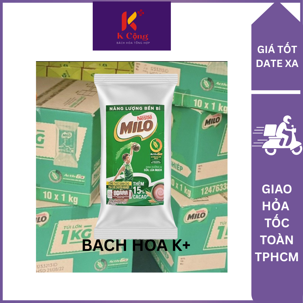 Date 2027 (Thùng 10kg) Bột Milo 1 Kg dùng trong pha chế