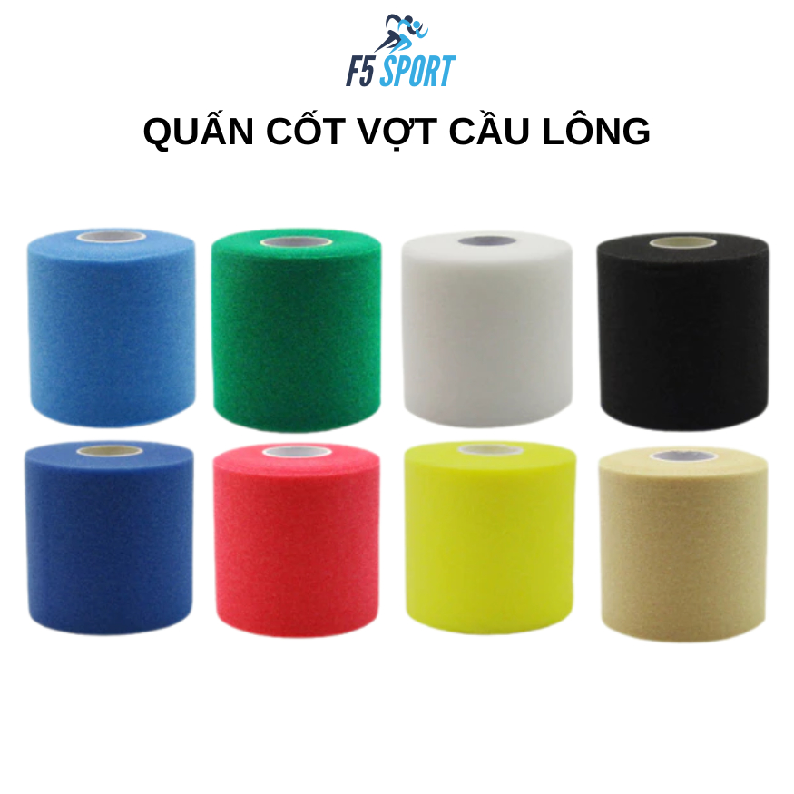 Combo 2 Quấn cốt cán vợt cầu lông chiều dài 20m, quấn lót cán vợt bọt biển xốp dai và mềm mại