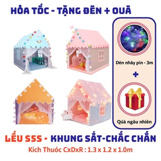  Lều cho bé cỡ lớn – Lều công chúa hoàng tử – Khung kim loại chắc chắn – Tặng đèn nháy 