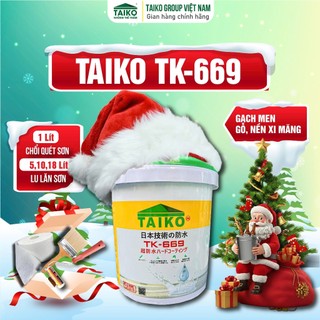   Sơn Trong Suốt 5 Lít Chống Thấm Trong Suốt TAIKO TK-669 Xử lý Lộ Thiên Sàn Đã Ốp Lát Gỗ Đá Kim Loại 
