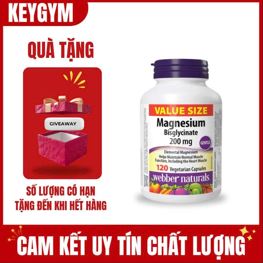 [MAPPLE CARE][TẶNG QUÀ] Webber Magnesium Bisglycinate giảm stress, giảm căng thẳng âu lo 120 Viên - 