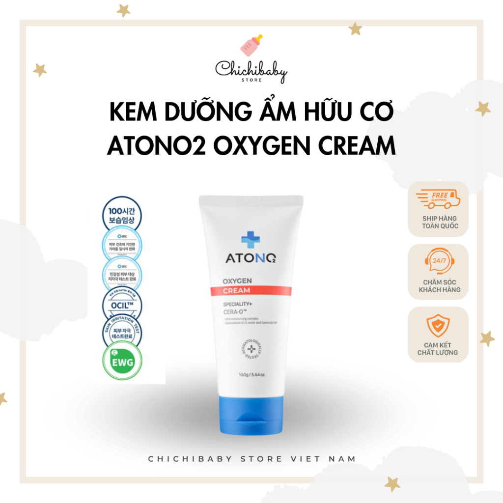 Kem dưỡng ẩm Atono2 Oxygen Cream cho bé 160g