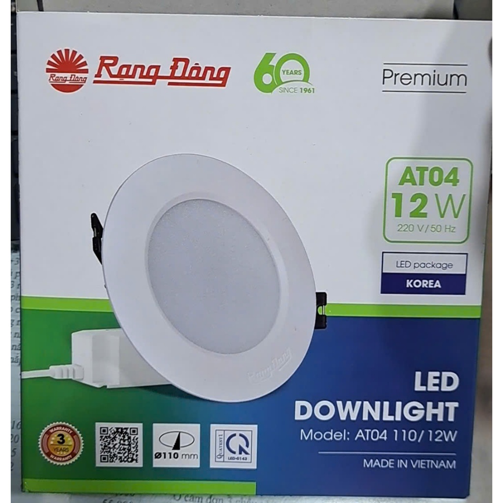 Đèn LED Downlight Âm Trần 110/12W AT04 bảo hành 24 tháng