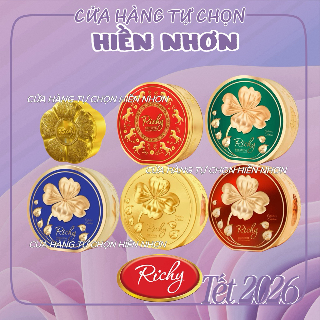   Tết 2026  SALE Mini Bánh quy Majestic Rồng vàng  Richy 105g  156g - đường kính bằng Danisa 