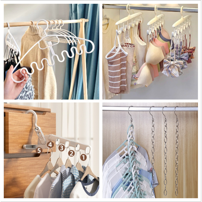 [FREESHIP] COMBO 2 DÂY MÓC XÍCH/NHỰA - 12 MÓC XOAY 360 ĐỘ