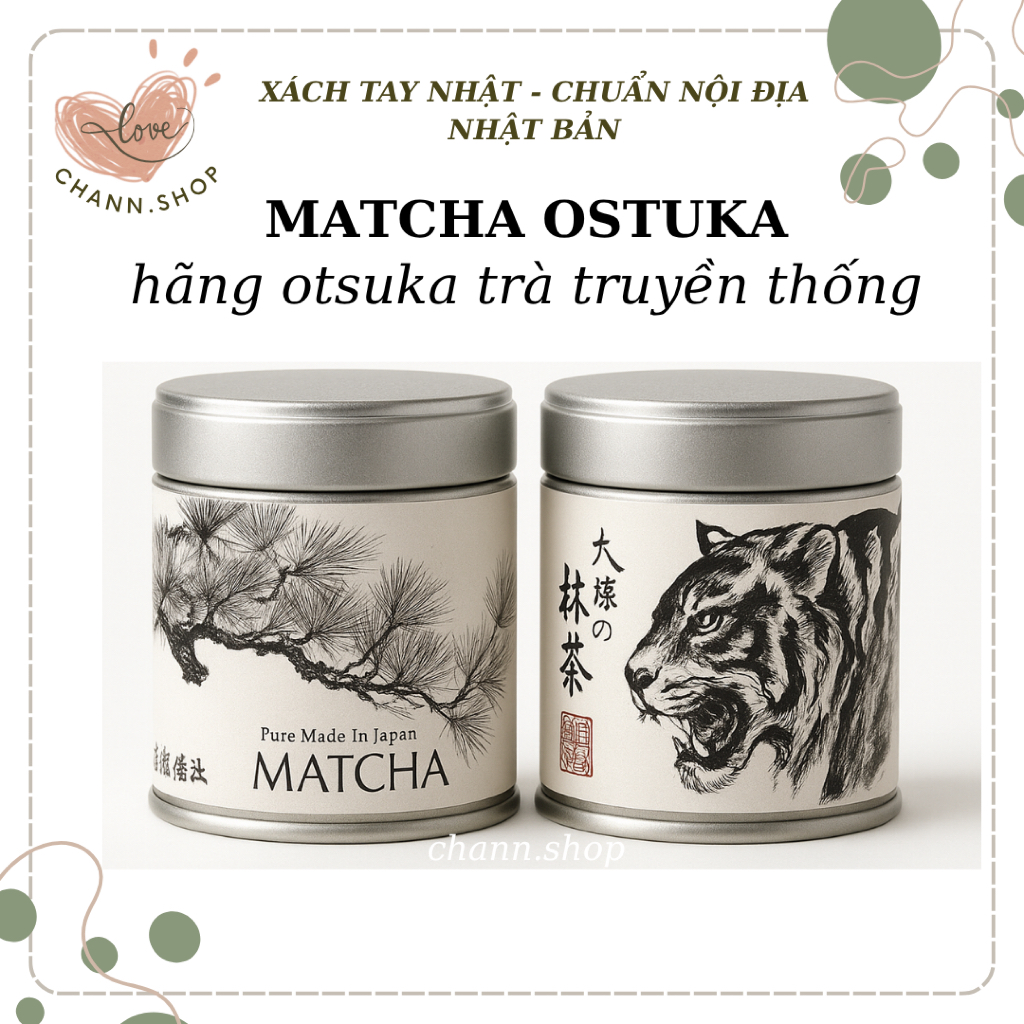 Matcha Otsuka của hãng Otsuka Tea - bột matcha trà xanh truyền thống nhật bản (lon 40g)