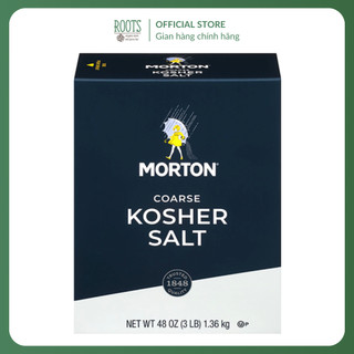 (Ship hỏa tốc) MORTON - Muối Ăn, Coarse Kosher Salt, 48 oz (1.36kg)