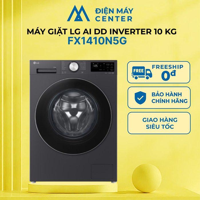 Máy giặt lồng ngang LG AI DD™ nverter 10 Kg FX1410N5G - Chính hãng bảo hành 24 tháng