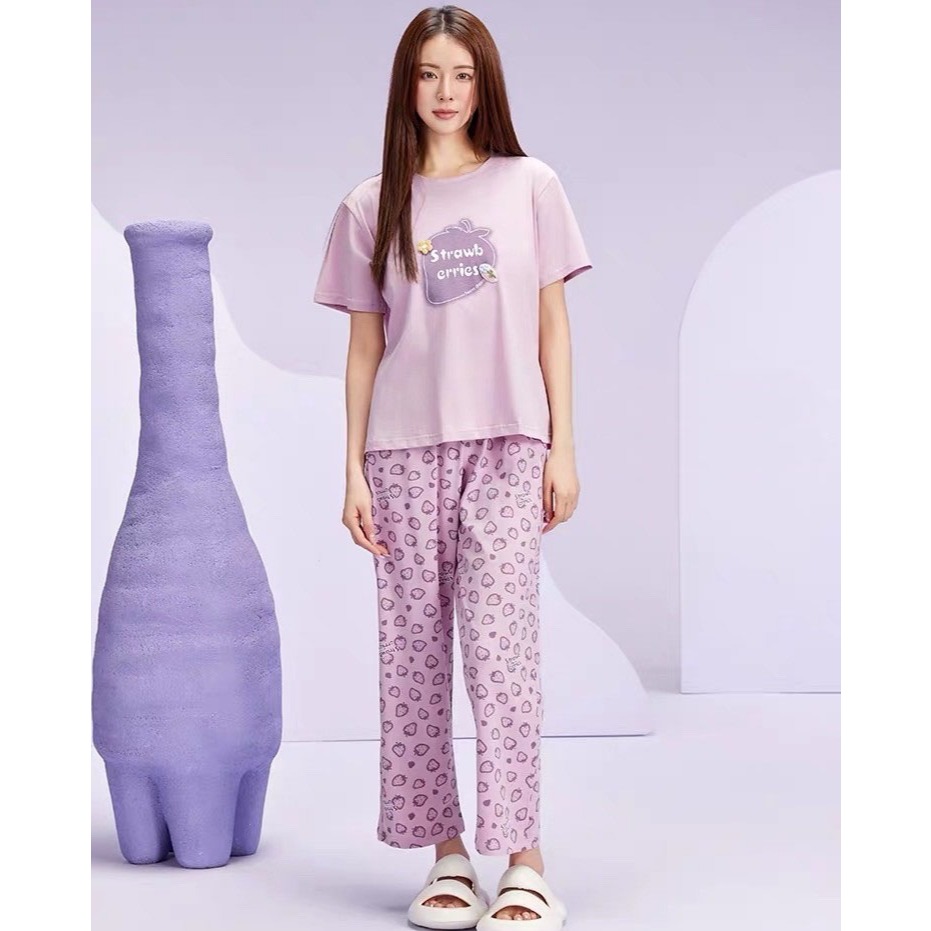 Đồ bộ nữ mặc nhà ( TNQD - DÂU TÍM ) thời trang mới nhất - Chất liệu Thun Cotton | BigBuy360 - bigbuy360.vn