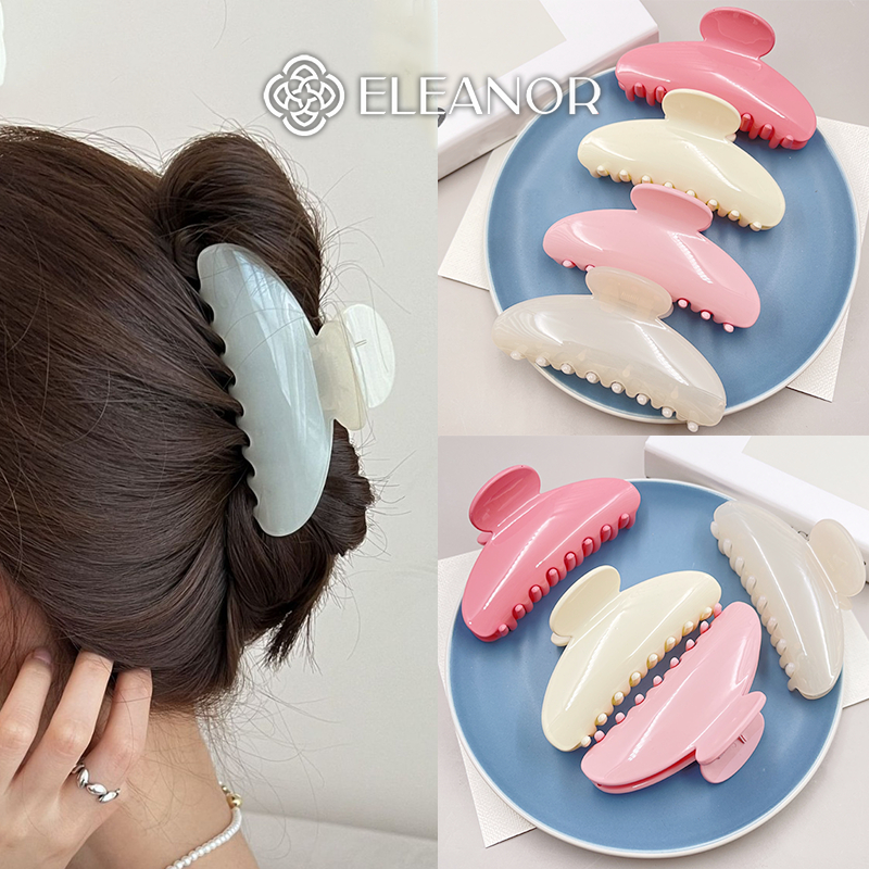 Kẹp tóc nữ càng cua Eleanor Accessories trơn nhiều màu phụ kiện tóc 9740