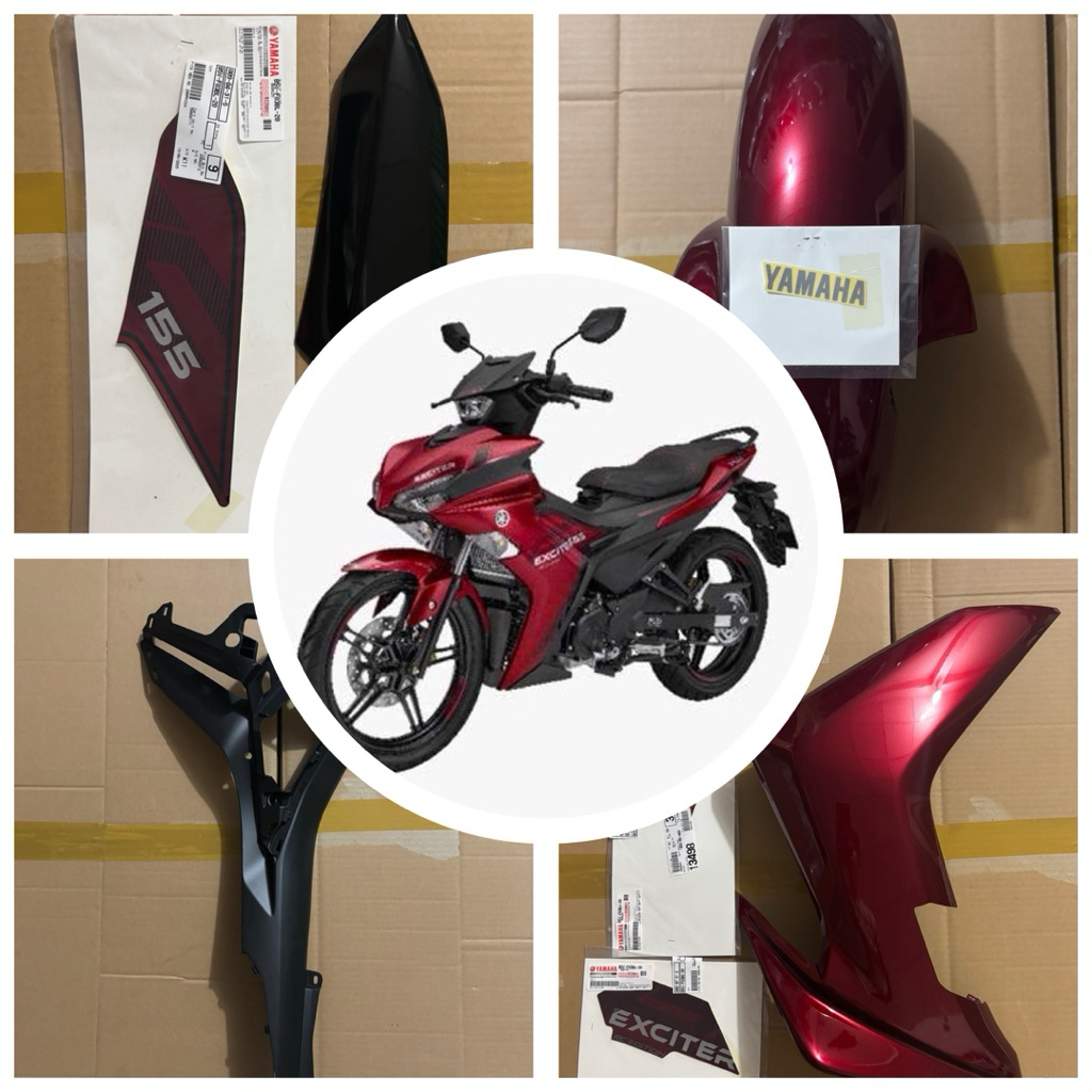 ☘️ Nhựa và Tem lẻ Yamaha Exiter 155 Đỏ Đô 2024 [ Hàng Chính Hãng ]