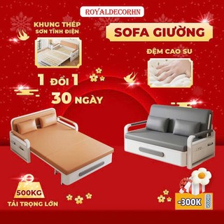   SIÊU HOT  Ghế Sofa Giường Đa Năng ROYALDECORHN Sofa Giường Thông Minh Giường Gấp Gọn Cao Cấp Khung Thép Đệm Cao Su 