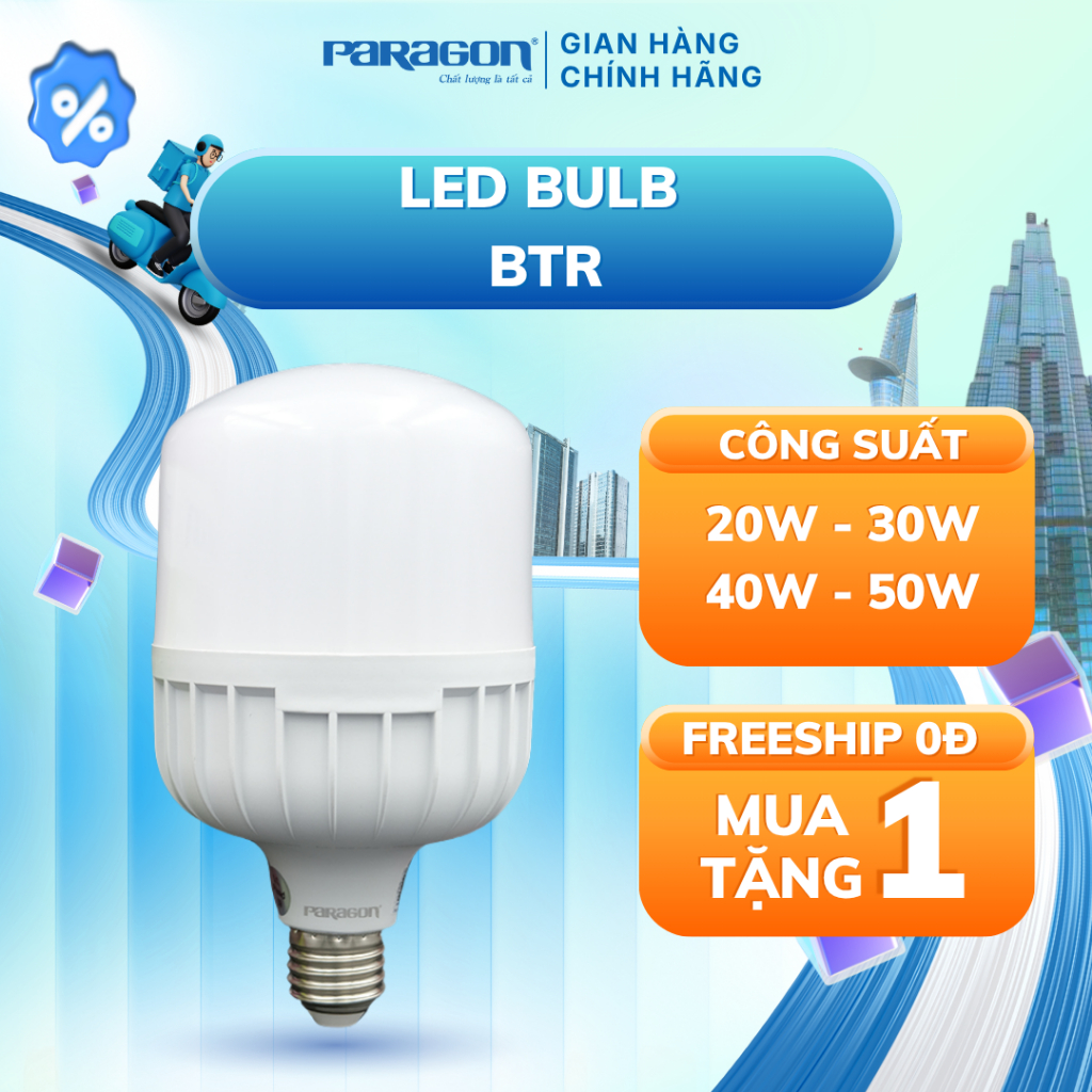 [Mua 1 tặng 1] COMBO 2 BÓNG ĐÈN LED BULB BTR 20-30-40-50W