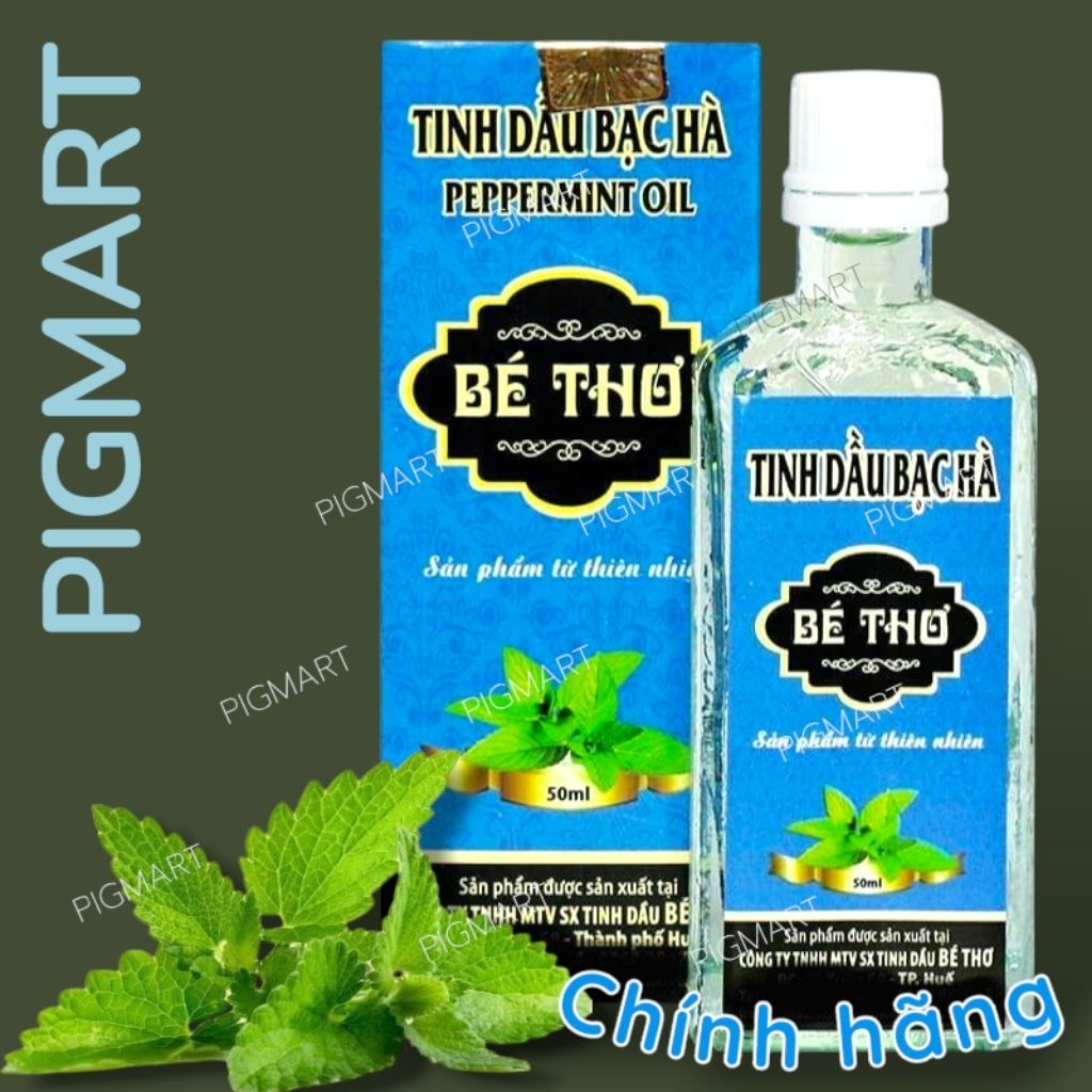 Tinh dầu bạc hà Bé Thơ xông tinh dầu giảm stress giải cảm xoa bóp giải mỏi đau nhức đuổi chuột côn trùng - PIGMART
