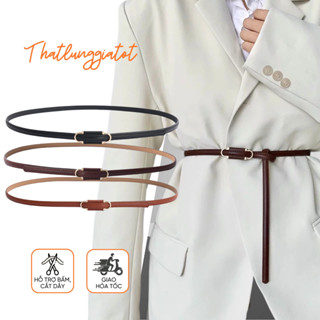  Thắt lưng nữ bản nhỏ không lỗ bản 1cm phối blazer đai váy nhỏ phối đầm TL423 - Thắt Lưng Giá Tốt 