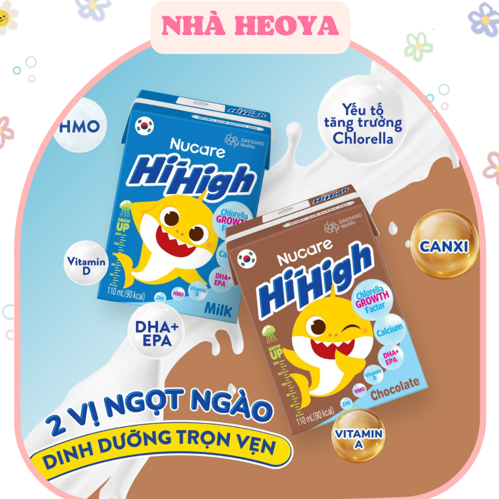 SỮA TƯƠI DINH DƯỠNG NUCARE HI HIGH HÀN QUỐC CHO BÉ 110ML