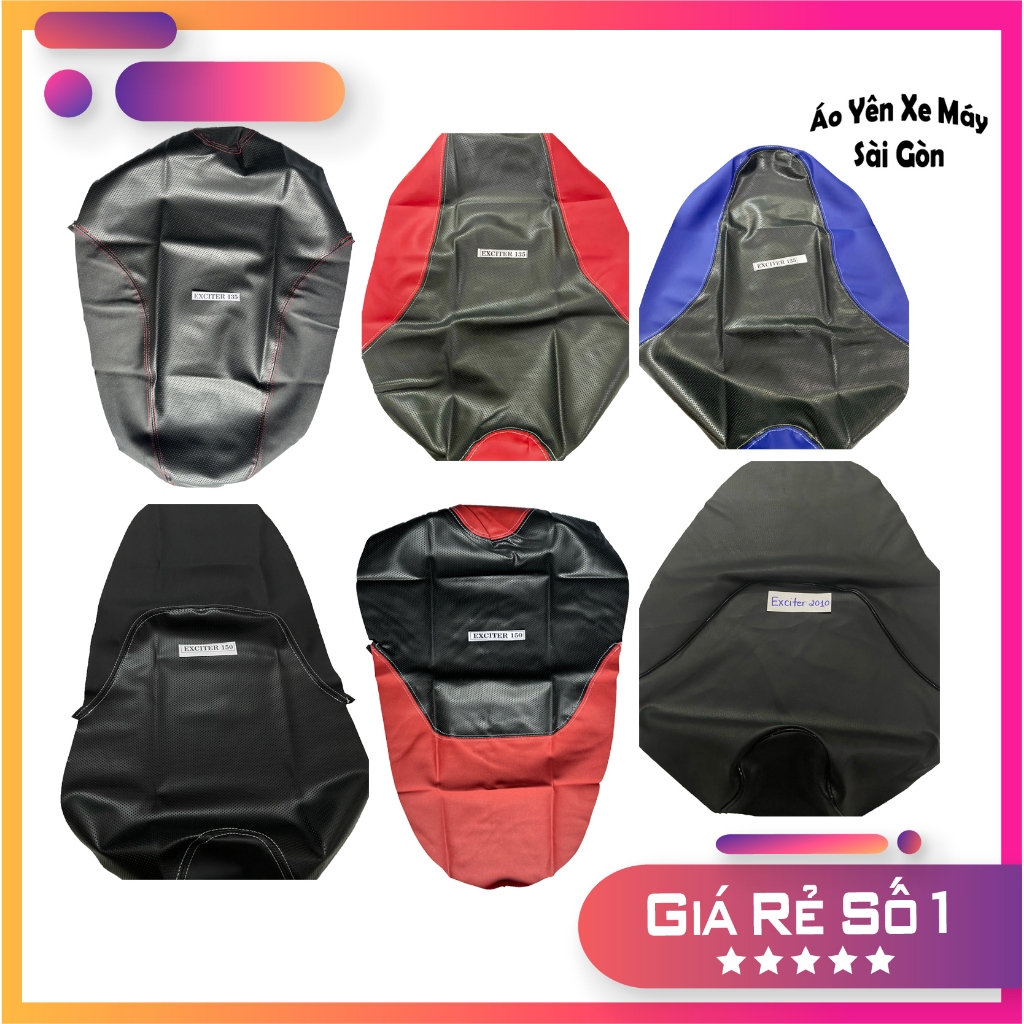 Da bọc yên, vỏ bọc yên, áo yên xe máy Exciter 135 / Exciter 150 / Exciter 2006-2010 [BẤM KIM]