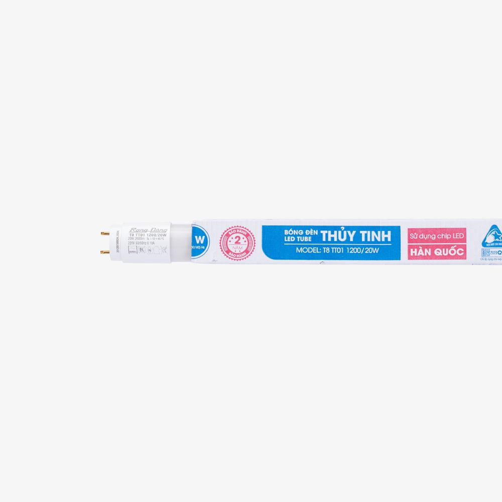 Bóng đèn LED Tuýp T8 1.2m 20W thủy tinh Rạng Đông