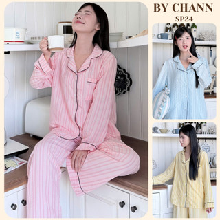  Bộ Đồ Ngủ BY CHANN SP24 áo dài quần dài chất liệu đũi mềm  có bigsize đến 80kg  