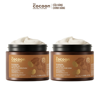 [MUA 2 GIẢM 44%] Combo 2 Bơ dưỡng thể cà phê Đắk Lắk Cocoon cho da mềm mịn & rạng rỡ 200ml