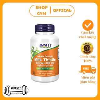  Viên uống NOW Silymarin Milk Thistle Extract 300 mg hỗ trợ thanh lọc giải độc gan bảo vệ sức khỏe gan - Shop Gym 