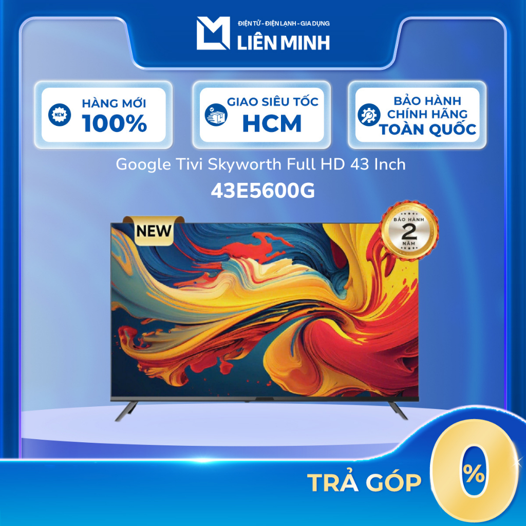 32E5600G / 43E5600G - Google Tivi Skyworth  32 Inch / 43 Inch E5600G - Có Điều Khiển Giọng Nói - Bảo