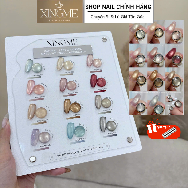 Sơn mắt mèo cực quang pha lê ánh vàng XINGME lẻ màu [XINGME NAIL]