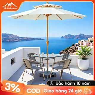  ô che mưa gấp gọn loại to ngoài trời 2.7M chống tia UV cho khách sạn hồ bơi sân vườn 