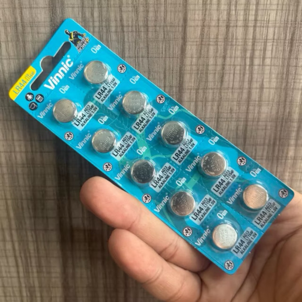 Vỉ 10 viên pin LR44H thay thế cho pin ổ khoá báo động