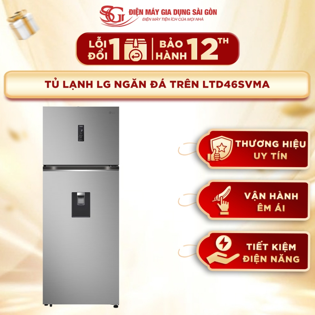 [FREESHIP] Tủ lạnh LG Inverter 459 lít LTD46SVMA - Tiết Kiệm Điện Năng, Lấy Nước Ngoài