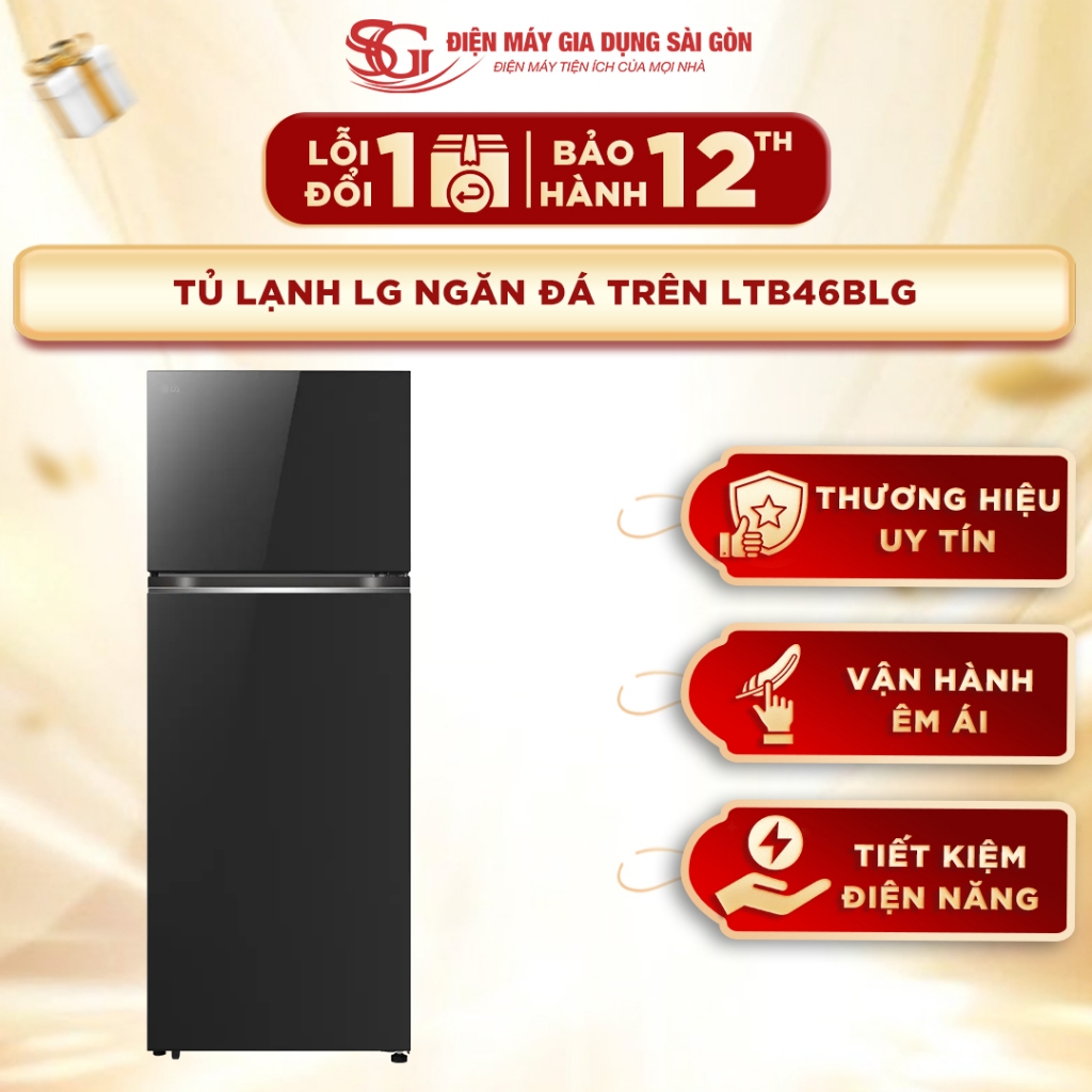 [FREESHIP] Tủ lạnh LG Inverter 461 lít LTB46BLG - Tiết Kiệm Điện Năng, Chẩn Đoán Thông Minh