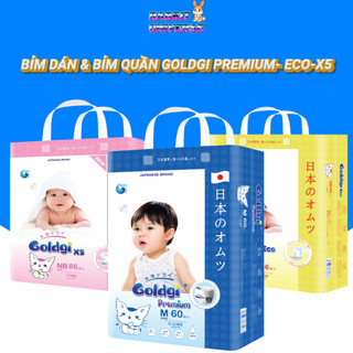  Bỉm Goldgi – Tã Dán Quần Nội Địa Nhật Siêu Mỏng Thoáng Khí  Size NB–XXL  