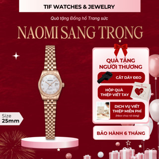  Đồng Hồ Đeo Tay NAOMI Tif Watches Đếm Ngày Cao Cấp Mặt Kim Cương Ánh Sáng Thiết Kế Sang Trọng Kháng Nước Tốt 