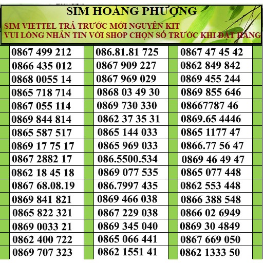 Sim viettel số đẹp đồng giá 150k PL4
