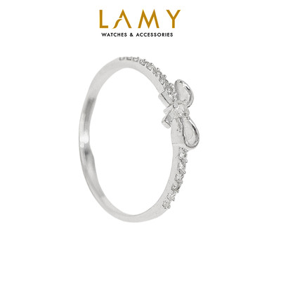 Nhẫn bạc nữ LAMY Bowknot Dainty Stone Ring Silver 8379