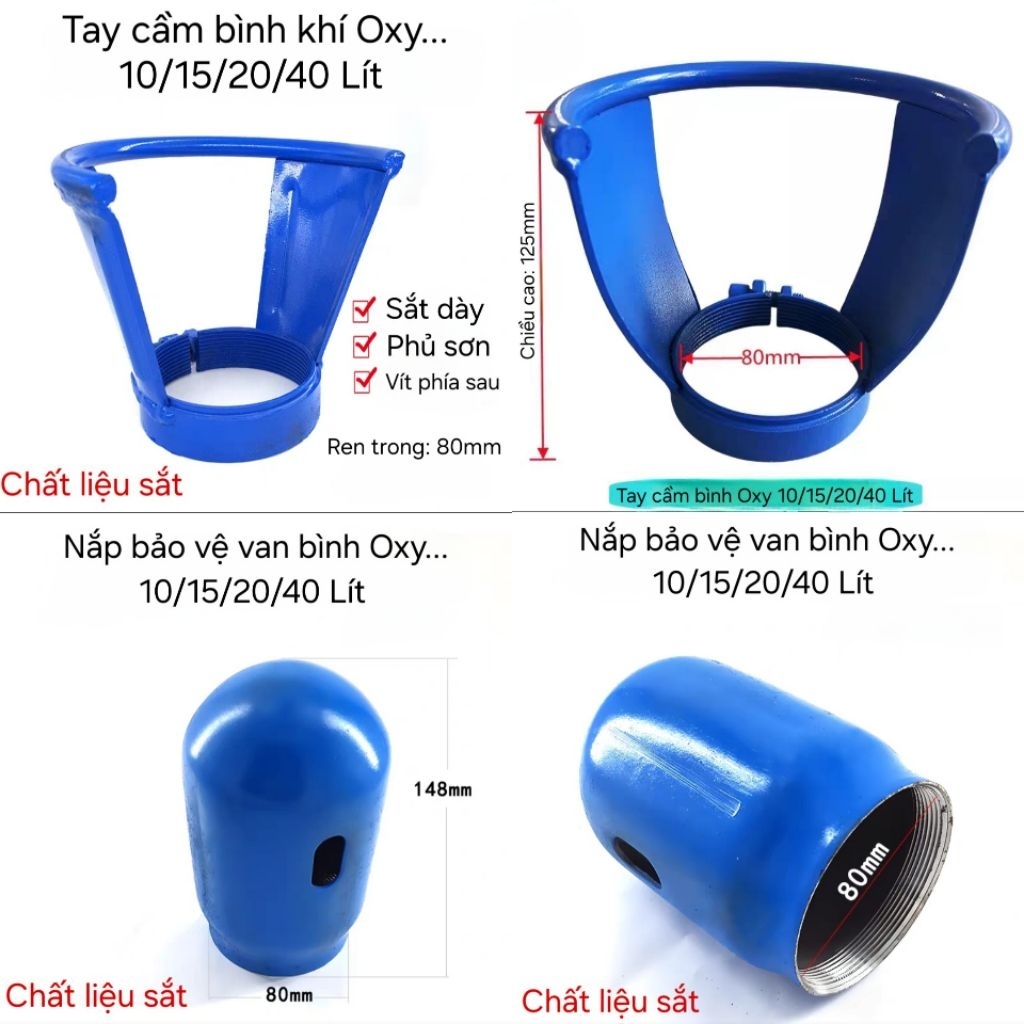 Tay cầm, nắp bảo vệ, tay cầm bình oxy, nito, argon, nắp bảo vệ bình oxy, nito, argon...