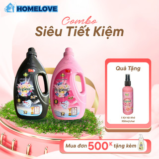   Tặng 1 Quà  Combo 2 Can Nước Giặt Xả HygienC Plus 2kg Ca - Đậm Đặc Hương Nước Hoa Hàng Chính Hãng 