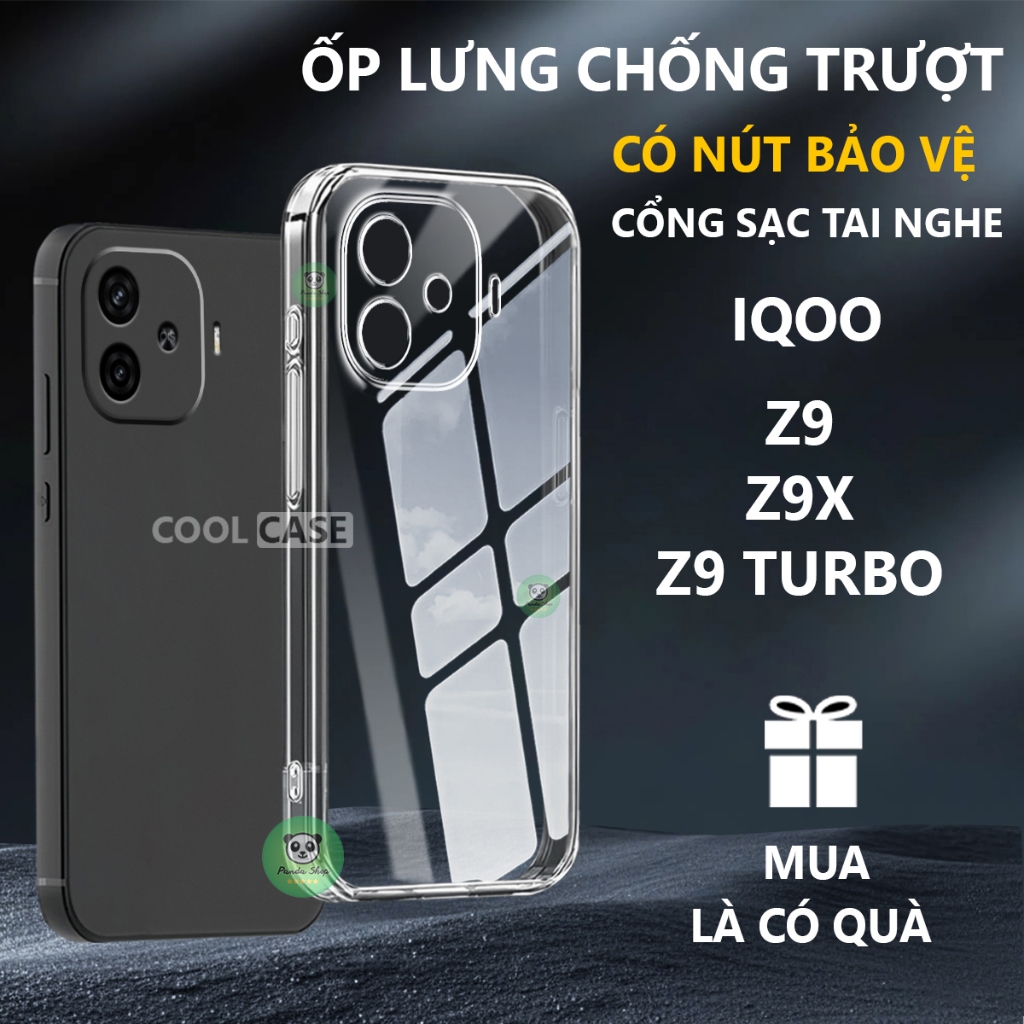 Ốp lưng bảo vệ chân sạc IQoo Z9/ Z9 Turbo/ Z9 Turbo Pro Plus chống trơn trượt-Cool Case