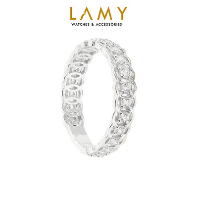 Nhẫn bạc nữ LAMY Kim tiền tài lộc Stone Mosaic Ring Silver 8189