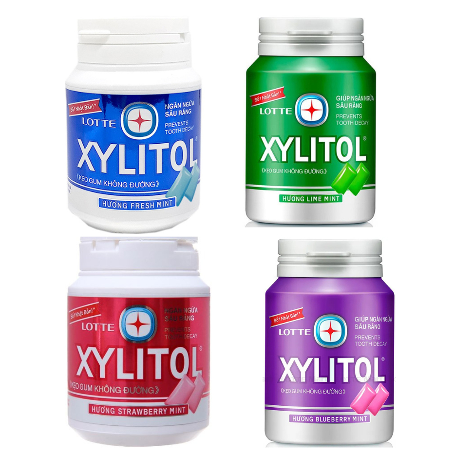 KẸO GUM LOTTE XYLITOL 4 HƯƠNG VỊ