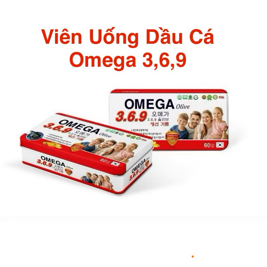 Viên Uống Dầu Cá Omega 3.6.9 Olive - Giúp Sáng Mắt, Bảo Vệ Võng Mạc ,Giảm Mỡ Máu ,Bổ Não, Tăng Miễn 