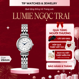 Đồng Hồ Đính Đá LUMIE Tif Watches Ngọc Trai Thời Trang Hàn Quốc Dành Cho Tay Nhỏ Quà Tặng Bạn Gái