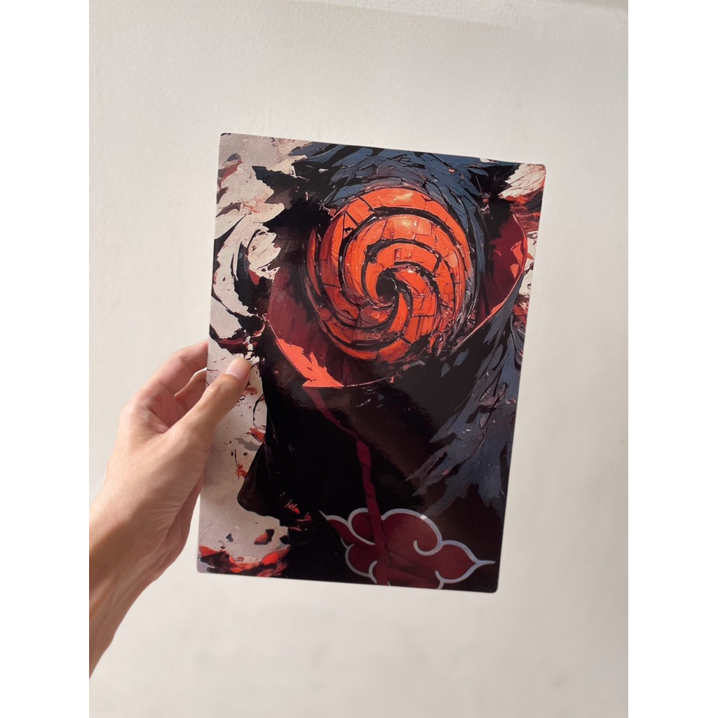 Poster Naruto Obito - Decal cán ivory cao cấp (A4)