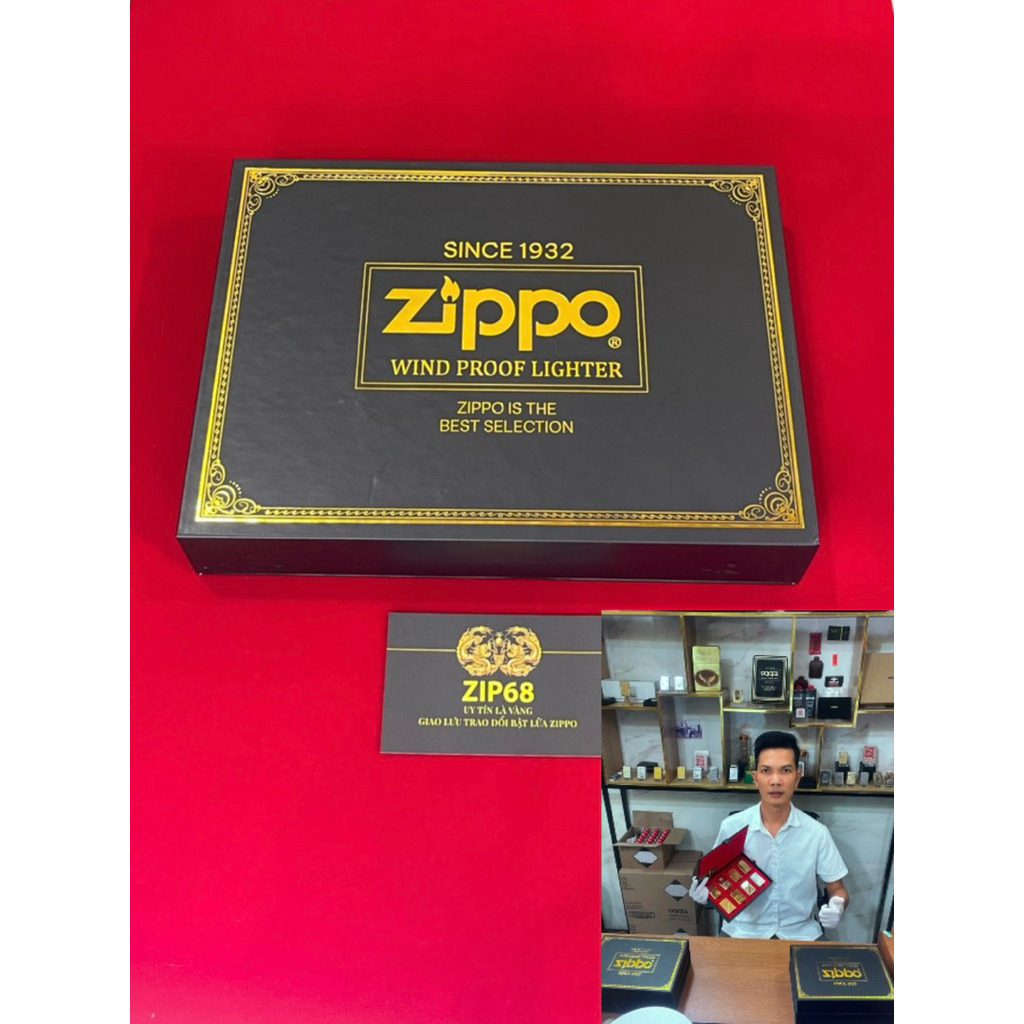 Hộp Giấy bảo quản Zippo LUXURY 8 Ô. (Hộp Zippo. Zippo chính hãng)