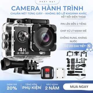  Camera hành trình 4K Chống rung Chống nước Camera đi phượt gắn trên xe máy Ô tô Mũ bảo hiểm 
