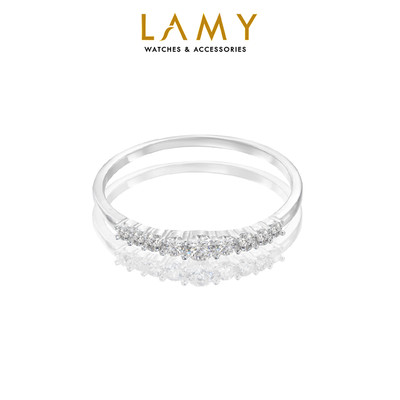 Nhẫn bạc nữ LAMY Stone Curve Ring Silver 8336