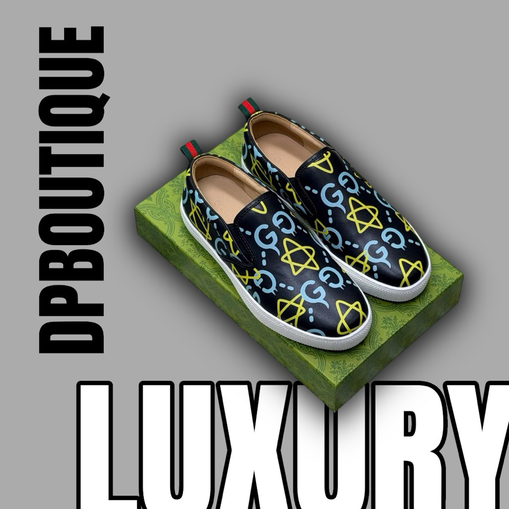 [ DPBoutique.hn ] - Giày Slipon GG Hoạ Tiết Ngôi Sao Cao Cấp - Giày Slipon GG [ Full Box ]