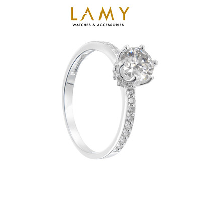 Nhẫn bạc nữ LAMY Sparkling Crown Silver Ring 8052