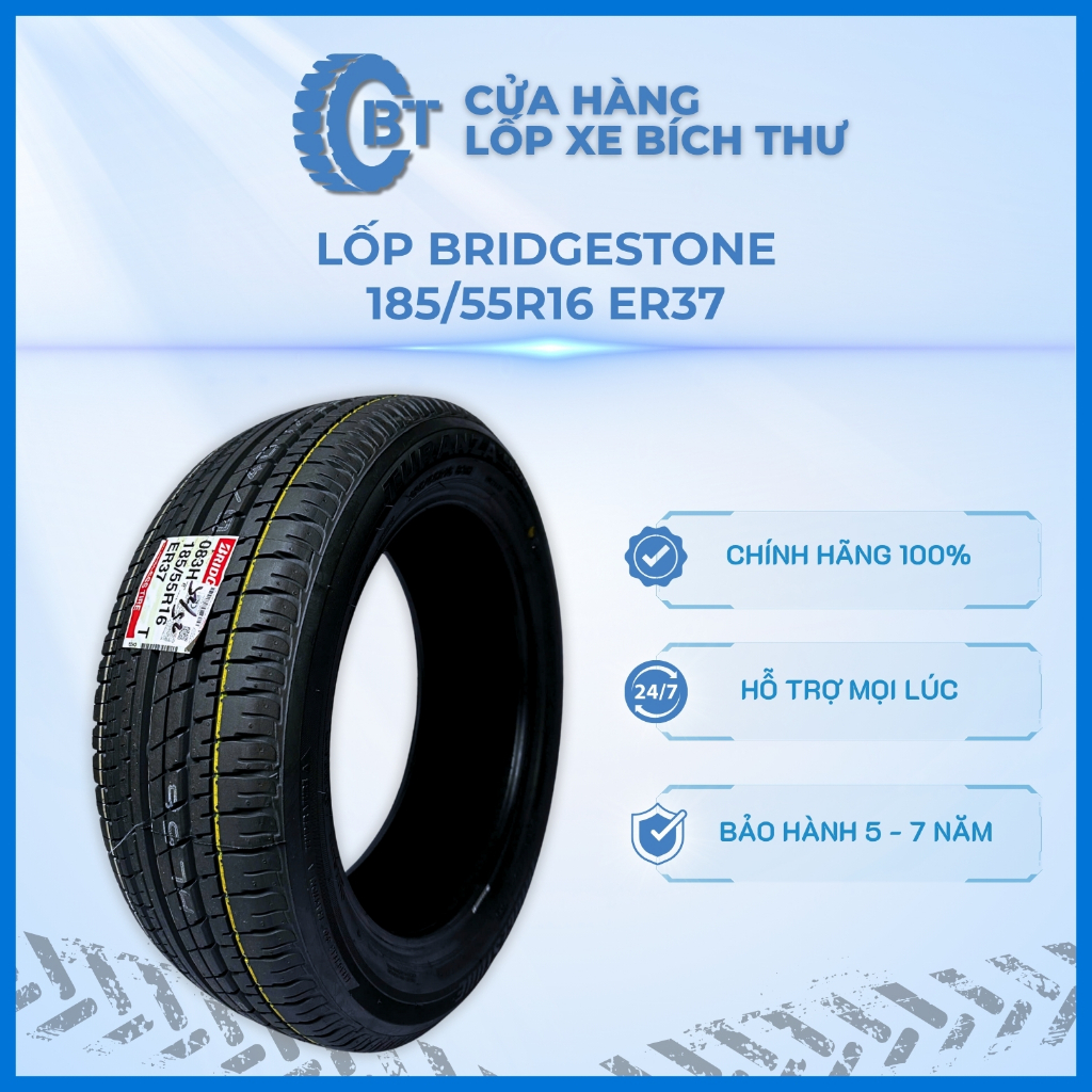 Lốp Ô Tô Bridgestone 185/55R16 ER37 Cửa Hàng Lốp Bích Thư, Lốp Michelin Cao Cấp Công Nghệ Giảm Ồn